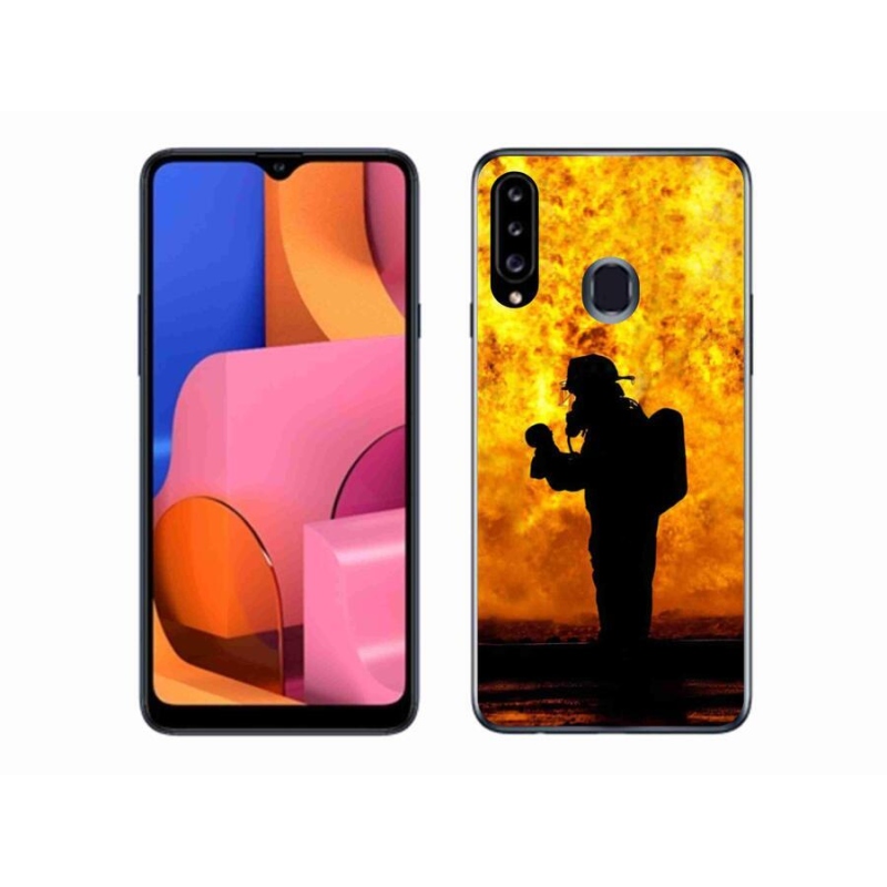 Gél borítás mmCase Samsung Galaxy A20s készülékhez - tűzoltó