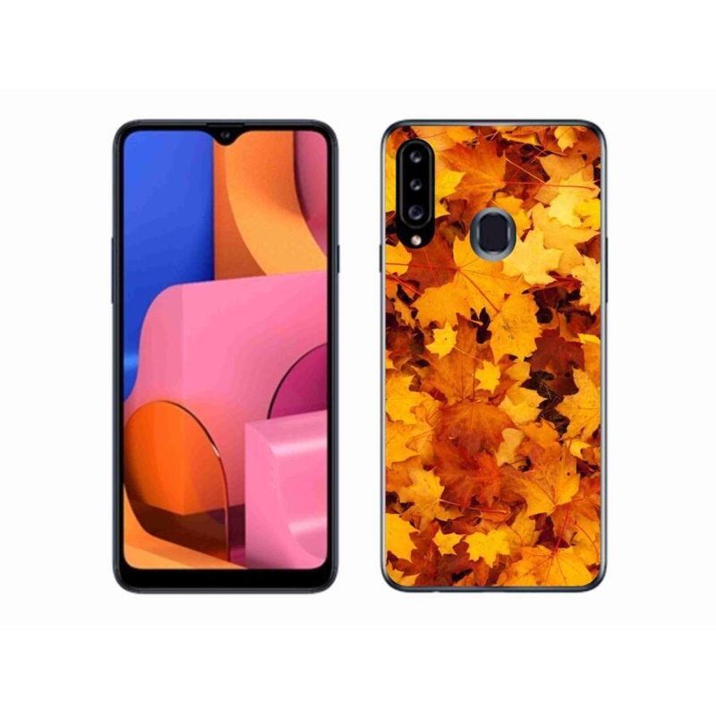 Gél borítás mmCase Samsung Galaxy A20S készülékhez - juharlevelek
