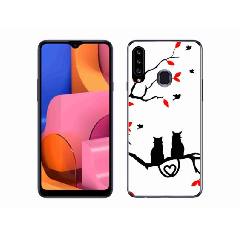 Gél borítás mmCase Samsung Galaxy A20s készülékhez - macskaszerelem