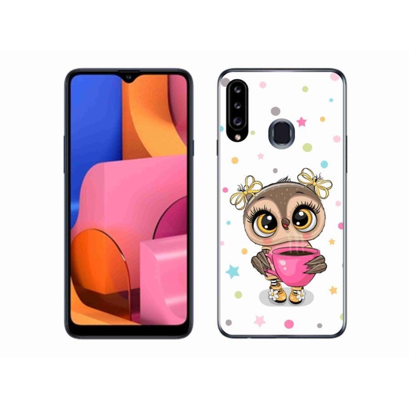 Zselés borítás mmCase Samsung Galaxy A20S készülékhez - rajzfilm bagoly