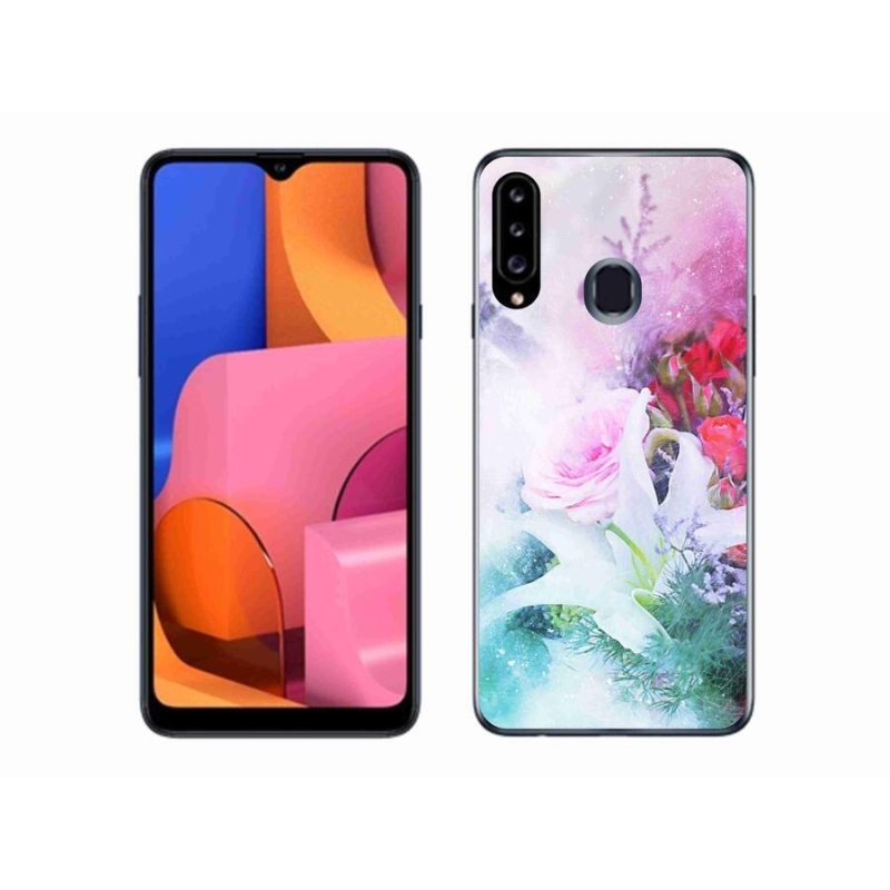 Gél borítás mmCase Samsung Galaxy A20S - virágok 4