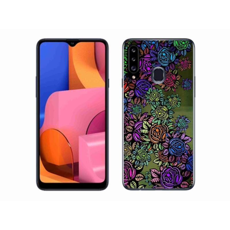 Gél borító mmCase Samsung Galaxy A20S - virágok 6