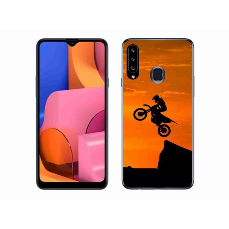 Zselés borítás mmCase Samsung Galaxy A20s készülékhez - motocross