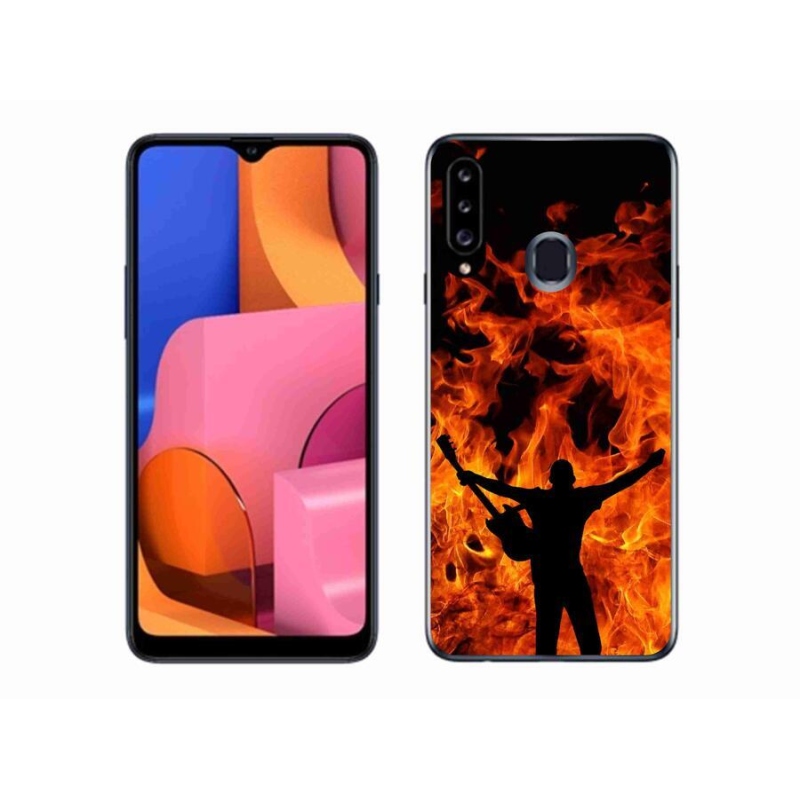 Gél borítás mmCase Samsung Galaxy A20S - zenész és tűz