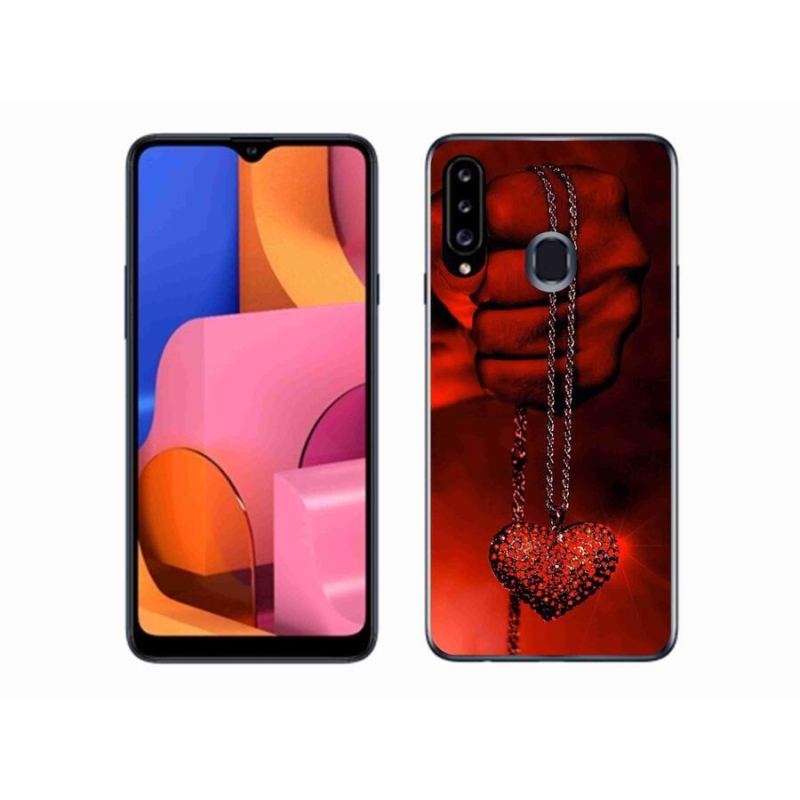 Zselés borítás mmCase Samsung Galaxy A20s készülékhez - nyaklánc