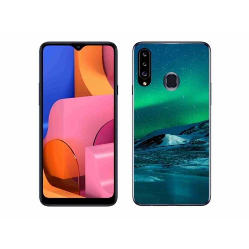 Gél borítás mmCase Samsung Galaxy A20s készülékhez - sarki fény