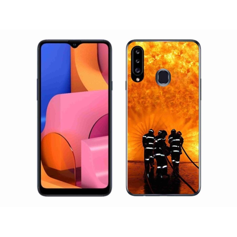 Zselés borítás mmCase Samsung Galaxy A20s készülékhez - tűz