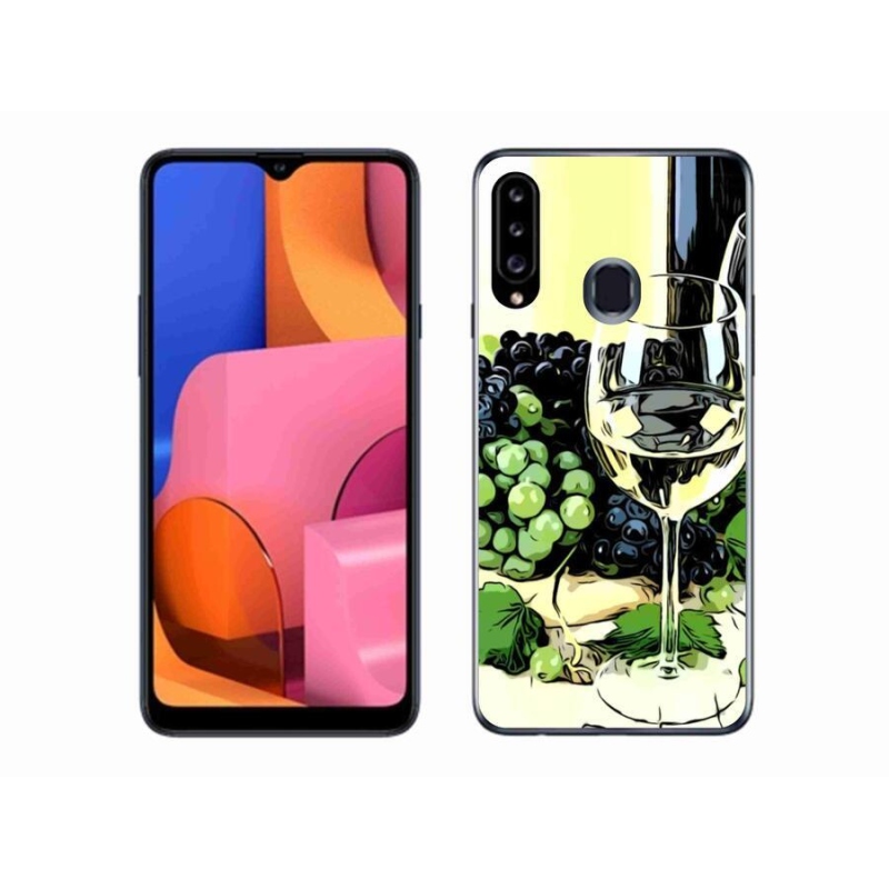 Gél borítás mmCase Samsung Galaxy A20s készülékhez - pohár bor