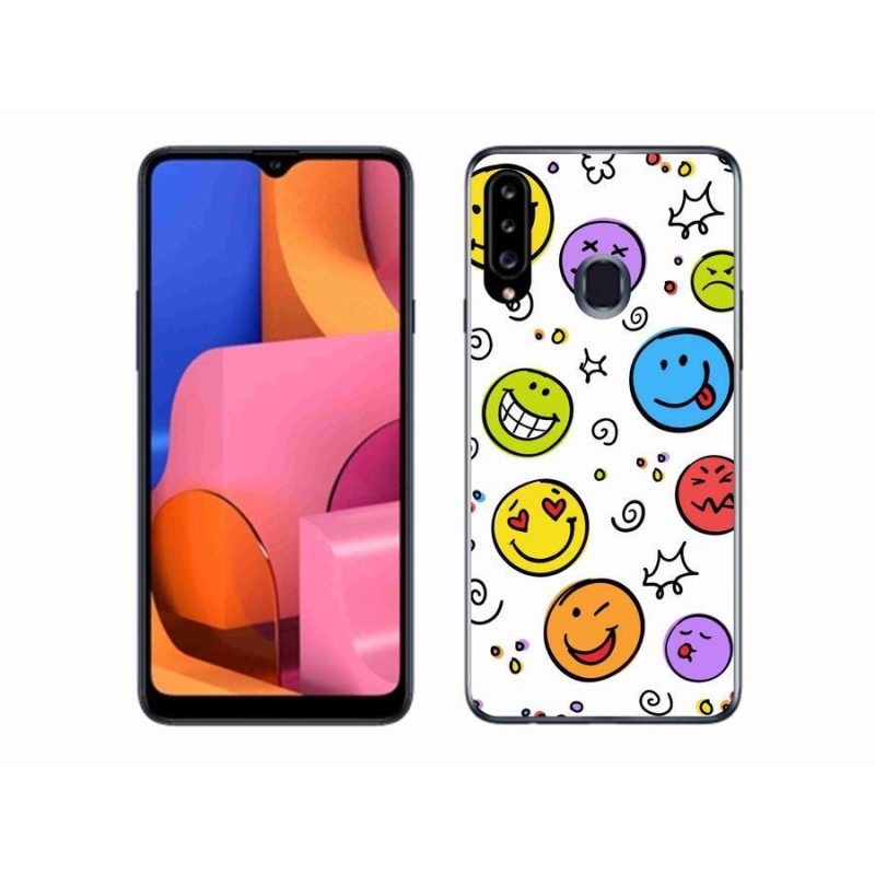 Gél borítás mmCase Samsung Galaxy A20s készülékhez - smiley-k