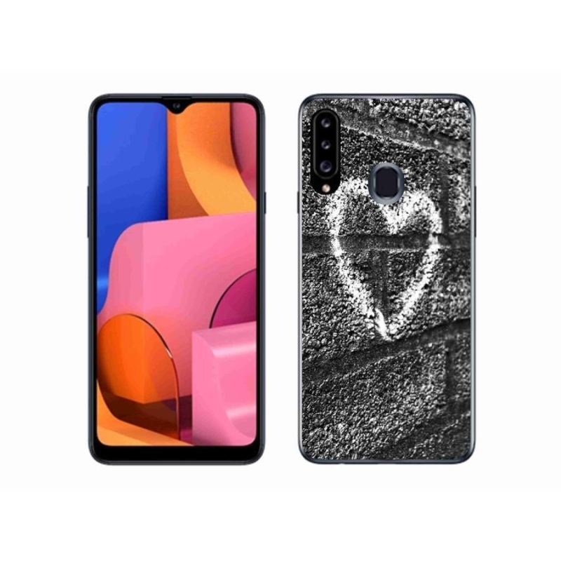 Gél borítás mmCase Samsung Galaxy A20S készülékhez - szív a falon