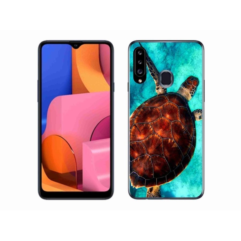 Gél védőhuzat mmCase Samsung Galaxy A20s készülékhez - teknősbéka