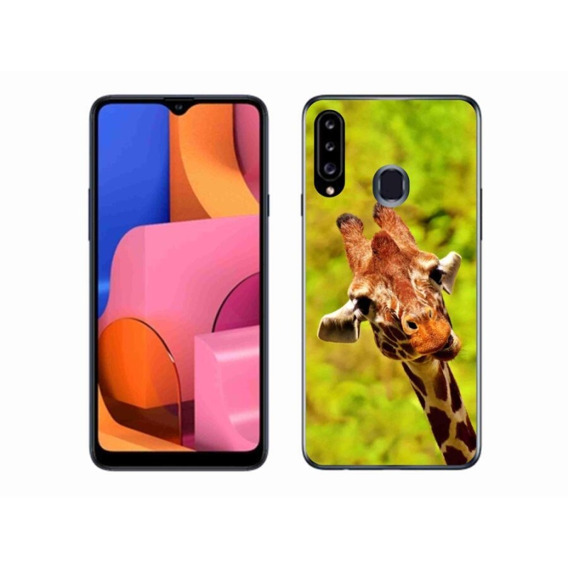 Zselés borítás mmCase Samsung Galaxy A20S készülékhez - zsiráf