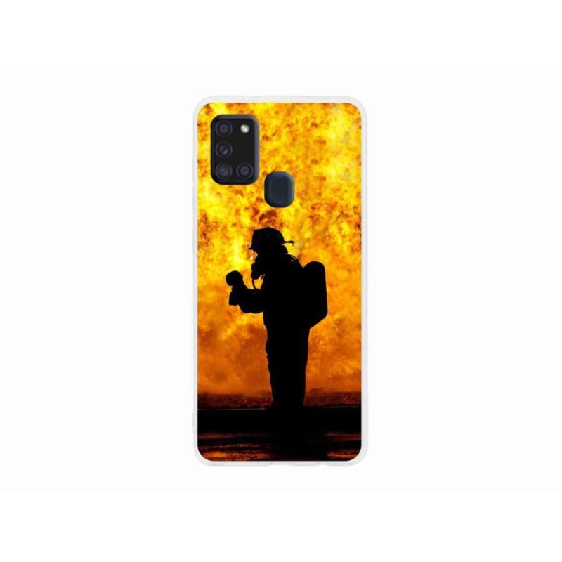 Gél borítás mmCase Samsung Galaxy A21s készülékhez - tűzoltó