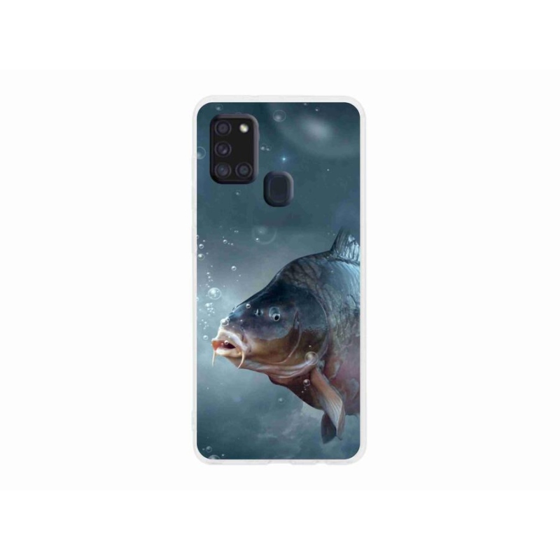 Gél borítás mmCase Samsung Galaxy A21s készülékhez - ponty és buborékok