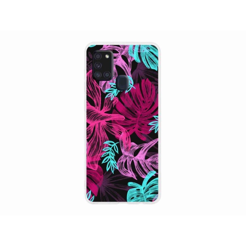 Gél borítás mmCase Samsung Galaxy A21s készülékhez - virágok 1