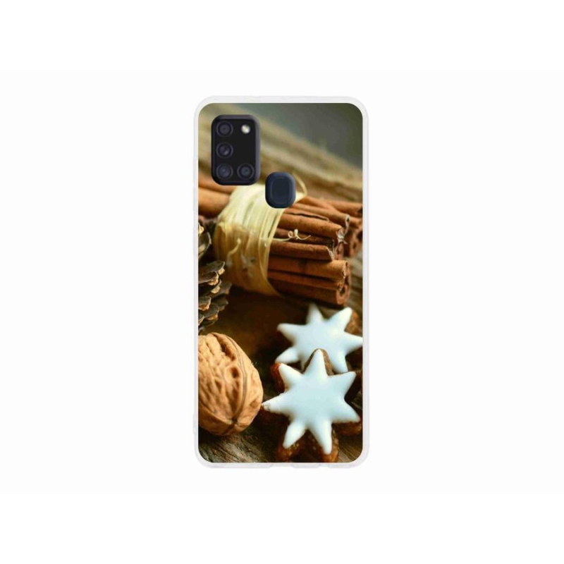 Gél borítás mmCase Samsung Galaxy A21s készülékhez - fahéj és mézeskalács