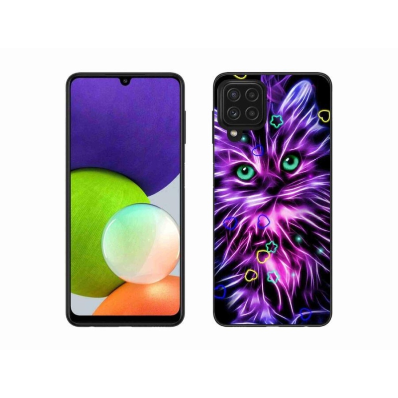 Gél borítás mmCase Samsung Galaxy A22 4G - absztrakt macska - Samsung Galaxy A22 4G - absztrakt macska