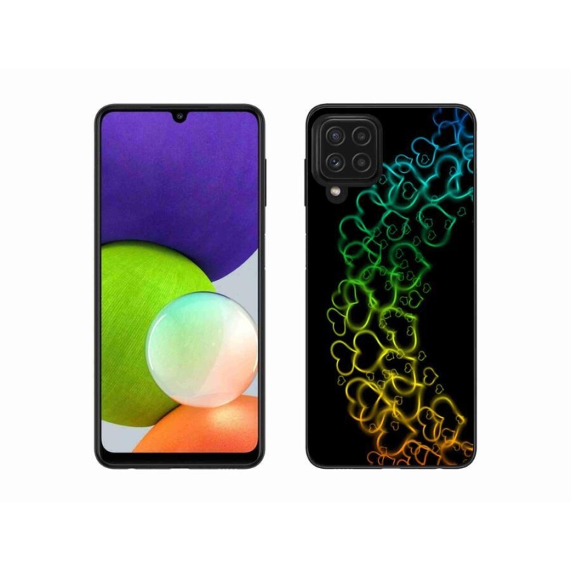 Zselés borítás mmCase Samsung Galaxy A22 4G - színes szívek