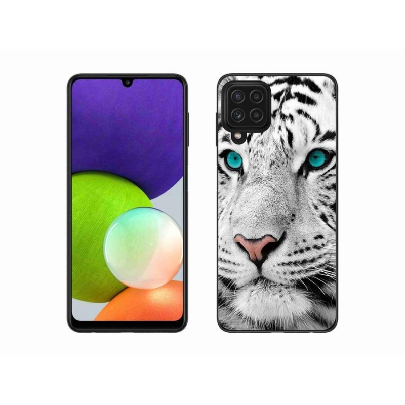 Gél védőhuzat mmCase Samsung Galaxy A22 4G - fehér tigris