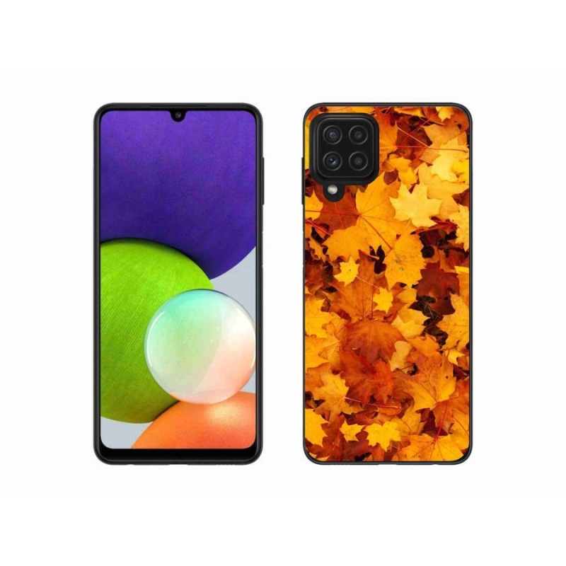 Gél borítás mmCase Samsung Galaxy A22 4G - juharlevelek - Samsung Galaxy A22 4G - juharlevelek