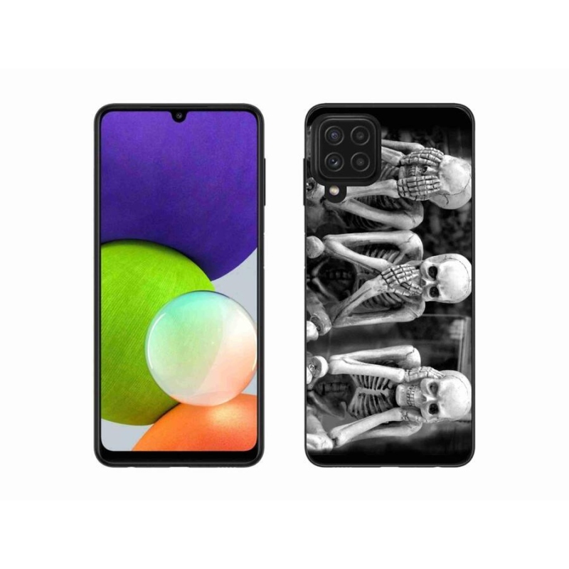 Zselés borítás mmCase Samsung Galaxy A22 4G - csontvázakhoz