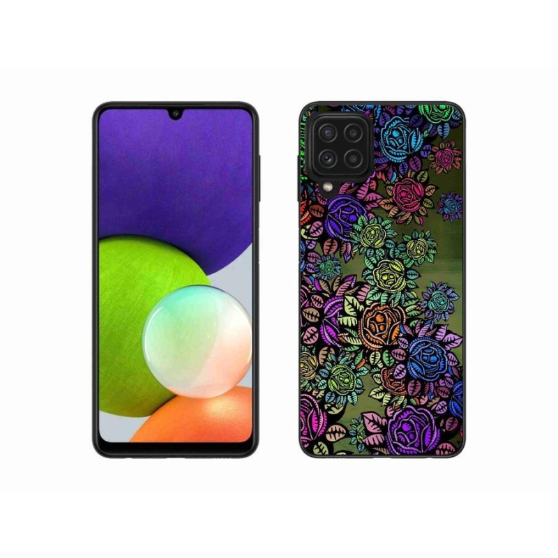 Gél borító mmCase Samsung Galaxy A22 4G - virágok 6