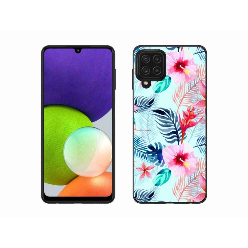 Gél borítás mmCase Samsung Galaxy A22 4G - virágokhoz
