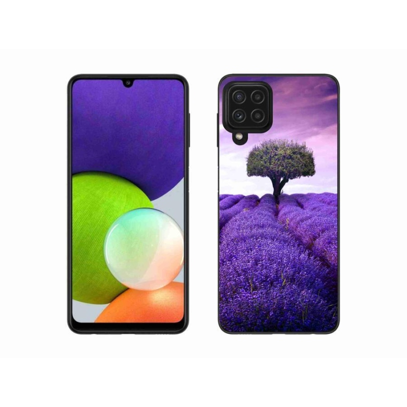 Gél védőhuzat mmCase Samsung Galaxy A22 4G készülékhez - levendula réten