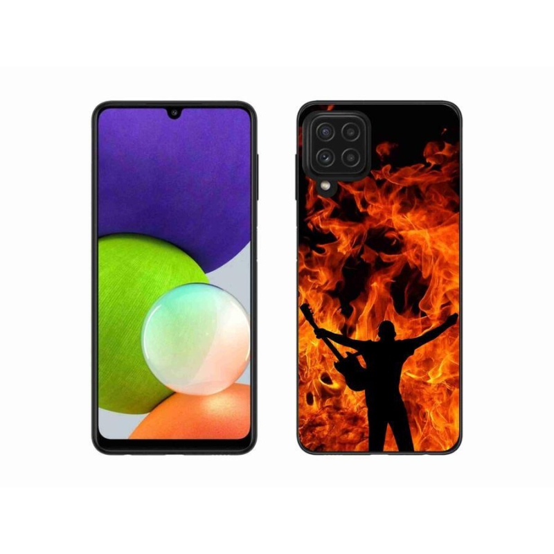 Gél borítás mmCase Samsung Galaxy A22 4G - zenész és tűz