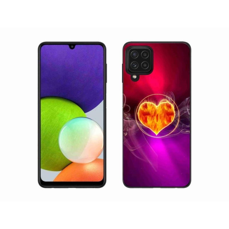 Gél borítás mmCase Samsung Galaxy A22 4G - tüzes szív