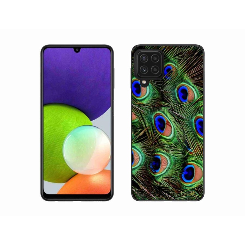 Zselés borítás mmCase Samsung Galaxy A22 4G - pávatoll
