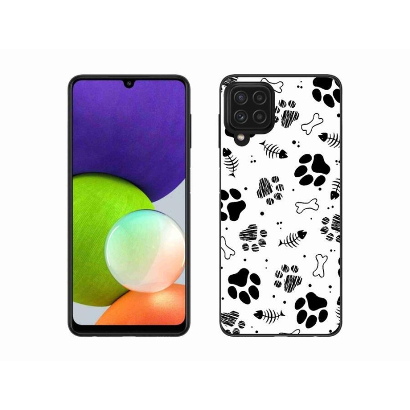 Gél borítás mmCase Samsung Galaxy A22 4G - kutyamancsok 1