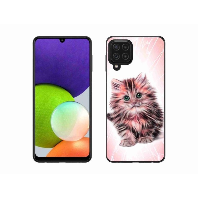 Gél borítás mmCase Samsung Galaxy A22 4G - aranyos cica - Samsung Galaxy A22 4G számára