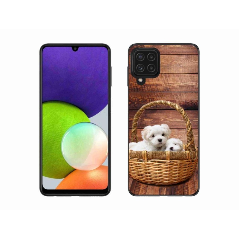 Gél borítás mmCase Samsung Galaxy A22 4G - kölyökkutyákhoz