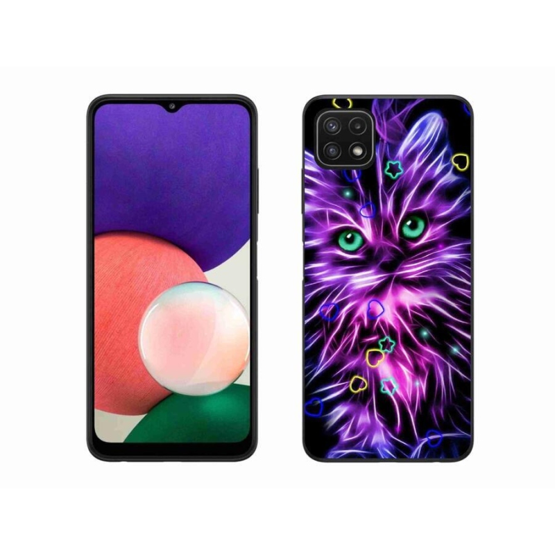 Gél borítás mmCase Samsung Galaxy A22 5G - absztrakt macska - Samsung Galaxy A22 5G - absztrakt macska