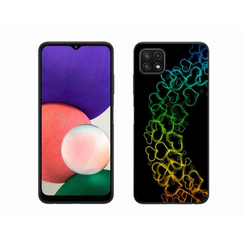 Zselés borítás mmCase Samsung Galaxy A22 5G - színes szívek