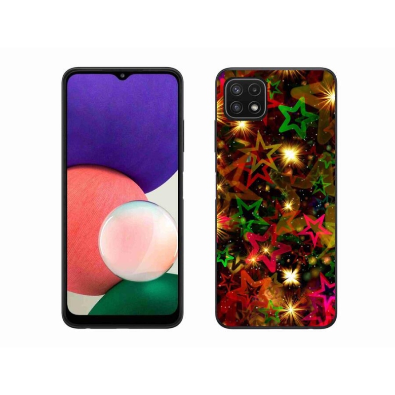 Zselés borítás mmCase Samsung Galaxy A22 5G - színes csillagok