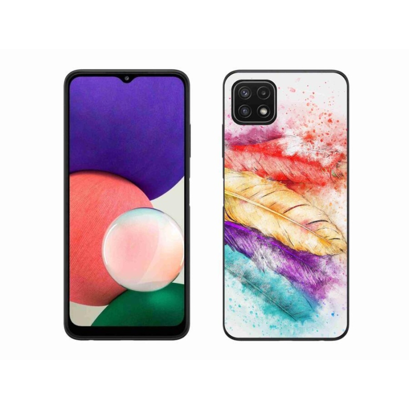 Gél borító mmCase a mobiltelefonon Samsung Galaxy A22 5G - színes tollak