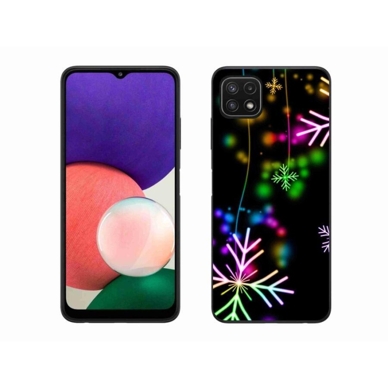 Gél borító mmCase a mobiltelefon Samsung Galaxy A22 5G - színes pelyhekkel