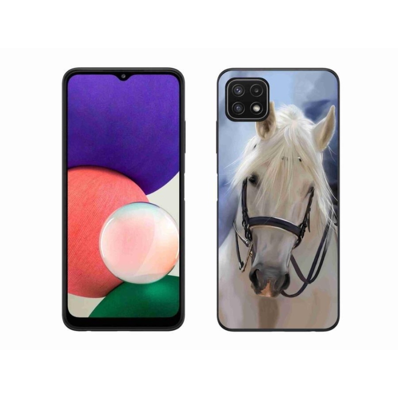 Gél védőhuzat mmCase Samsung Galaxy A22 5G - fehér ló