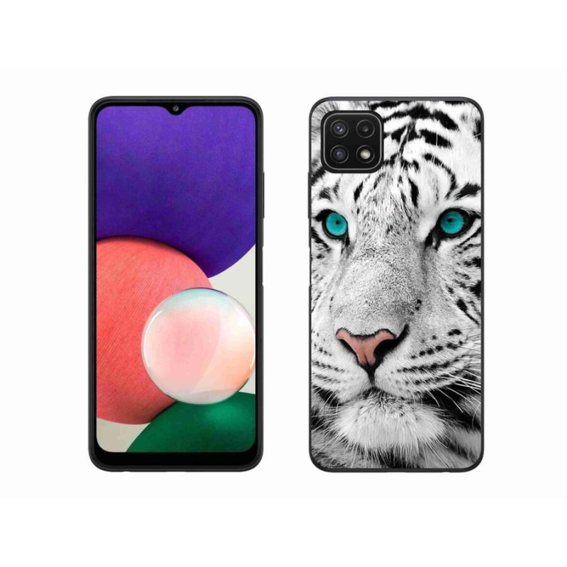 Gél védőhuzat mmCase Samsung Galaxy A22 5G - fehér tigris