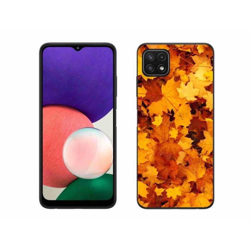 Gél borítás mmCase Samsung Galaxy A22 5G - juharlevelek - Samsung Galaxy A22 5G - Juharlevelek