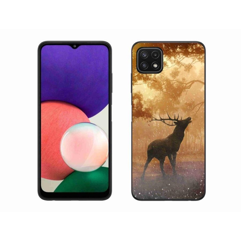 Zselés borítás mmCase Samsung Galaxy A22 5G - szarvas a vadászaton