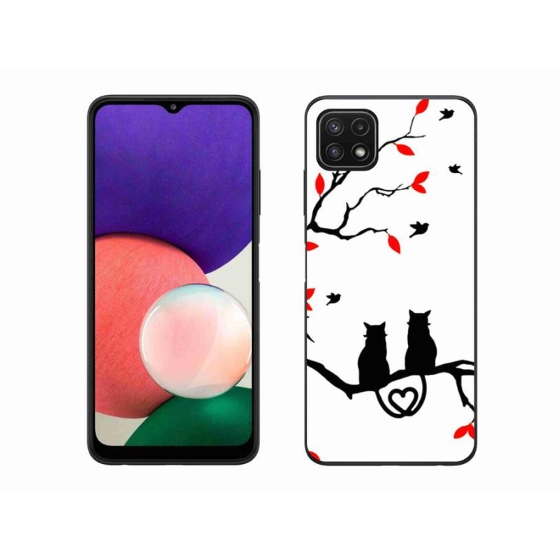 Gél borítás mmCase Samsung Galaxy A22 5G - macskaszerelem