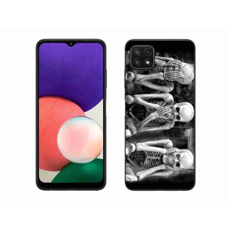 Gél borítás mmCase Samsung Galaxy A22 5G - csontvázakhoz