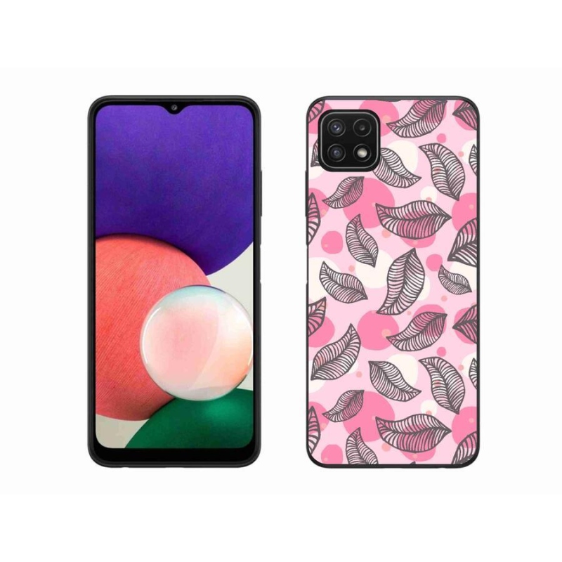Gél borítás mmCase Samsung Galaxy A22 5G - rajzfilmes hulló levelek