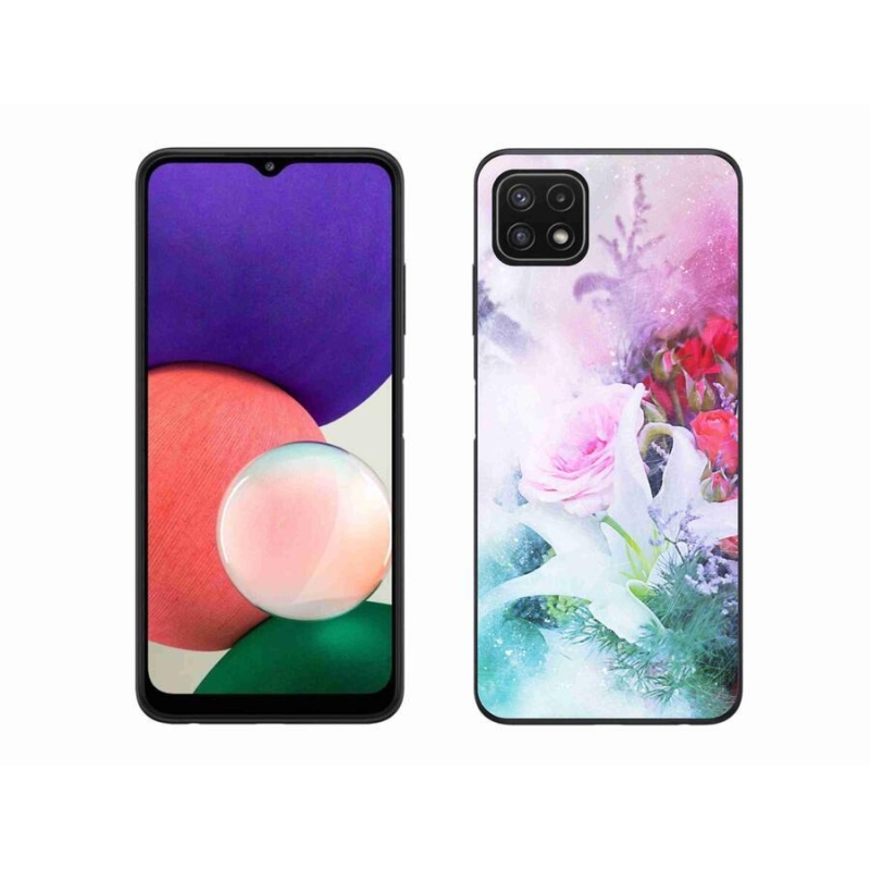 Gél borítás mmCase Samsung Galaxy A22 5G - virágok 4