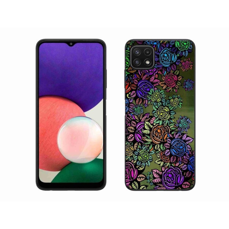 Gél borító mmCase Samsung Galaxy A22 5G - virágok 6