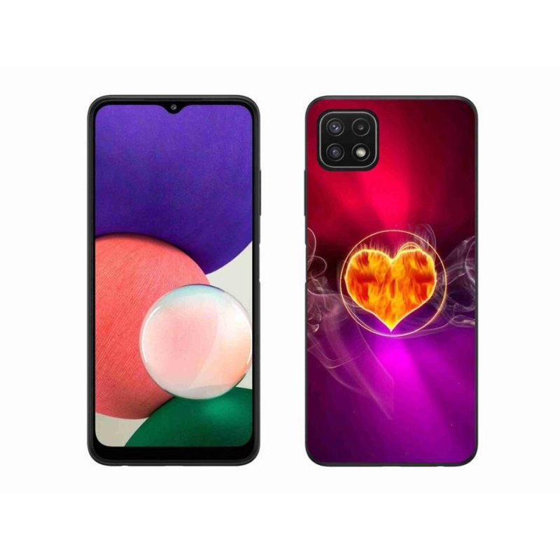 Gél borítás mmCase Samsung Galaxy A22 5G - tüzes szív