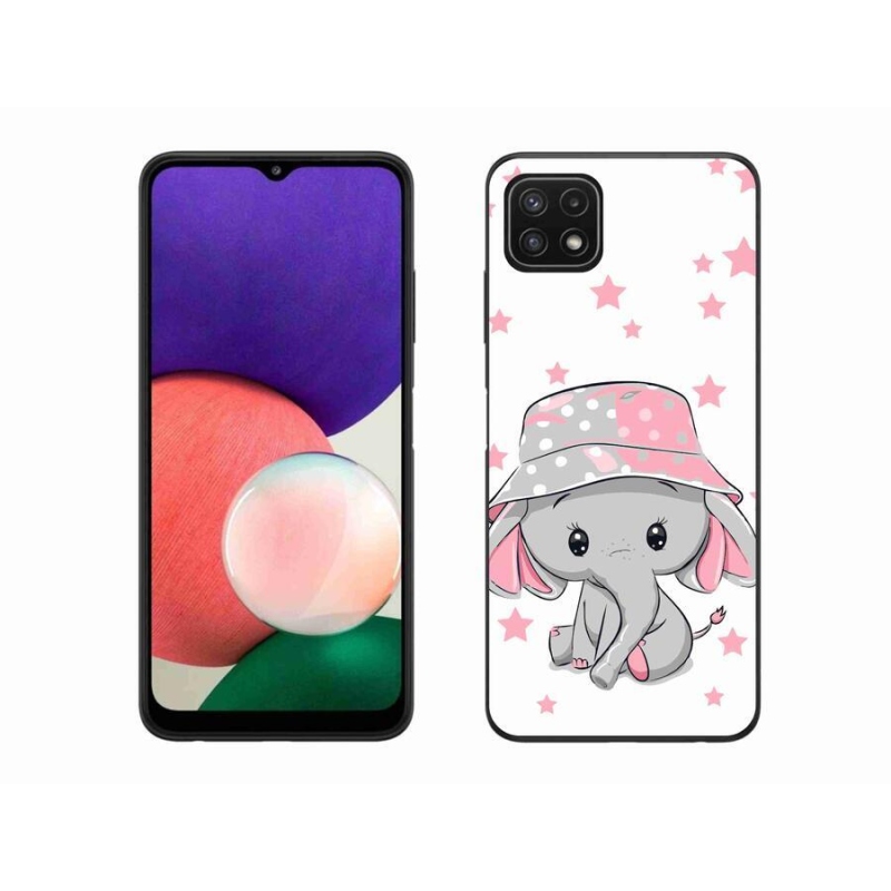 Gél védőhuzat mmCase Samsung Galaxy A22 5G - rózsaszín elefánthoz